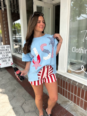 Americana Charm Patchwork Top