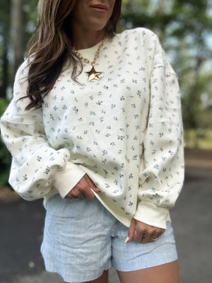 Leigha Long Sleeve Floral Pullover