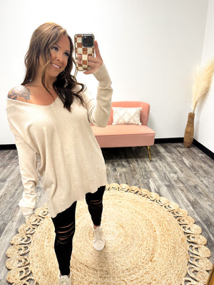 Decisions To Make Tunic Sweater - Beige