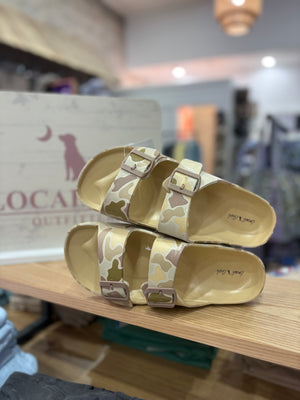 Local Girl Rubber Slides - Forest Camo Desert