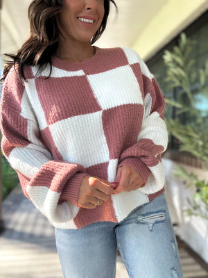 Audrey Checkered Sweater