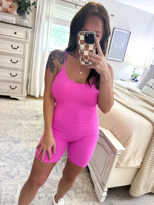 Express Yourself Seamless Romper - Pink