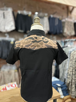 Youth Burlebo Performance Western Shirt - Deer Szn