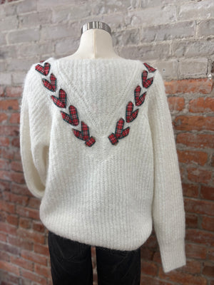 Evelyn White Holiday Sweater