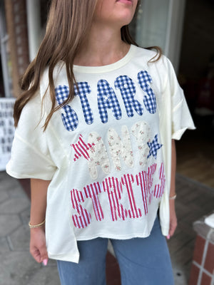 Liberty Lane Patchwork Top - Cream