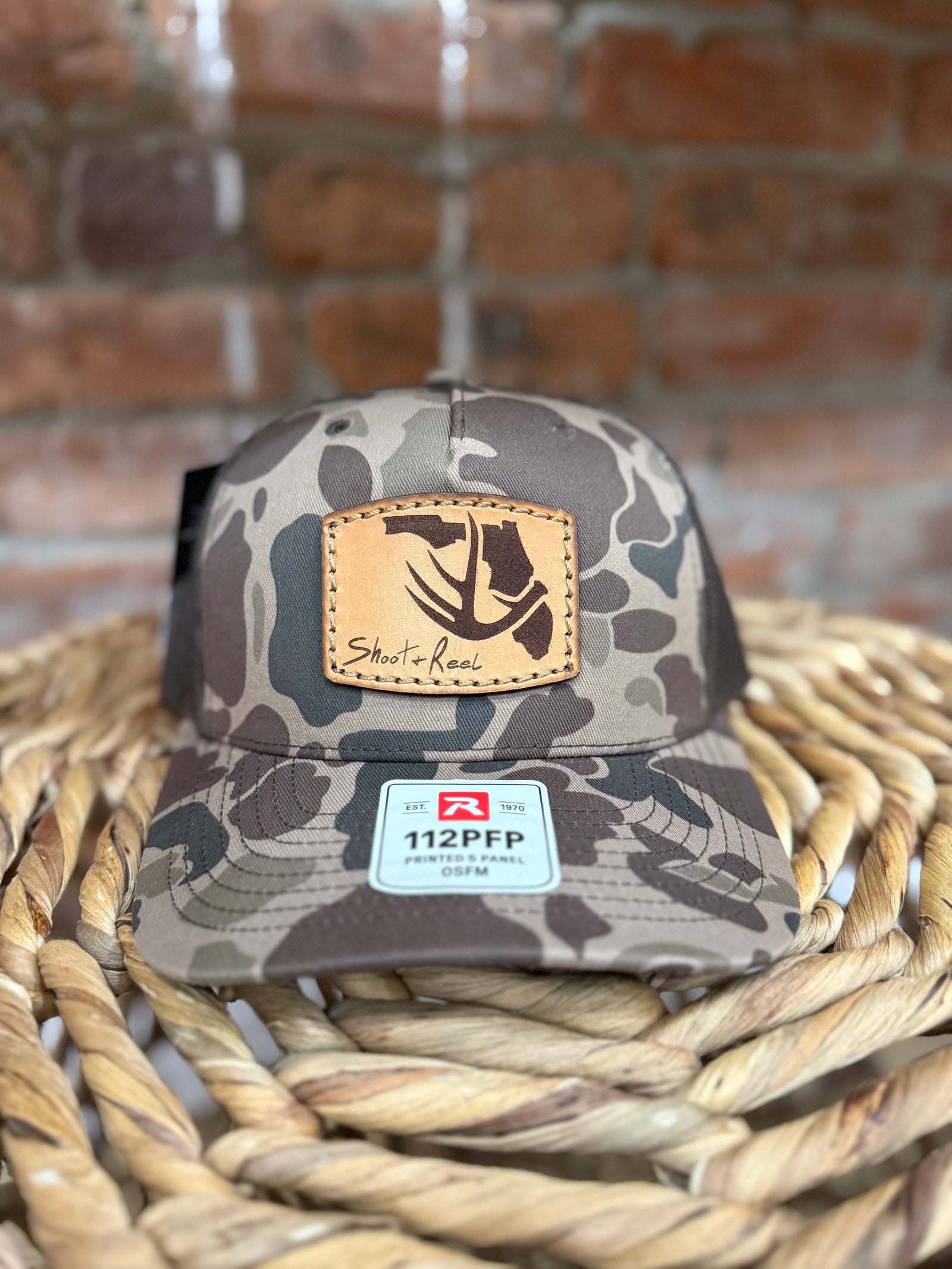 Shoot & Reel Bark Duck Camo FL Antler Patch Hat