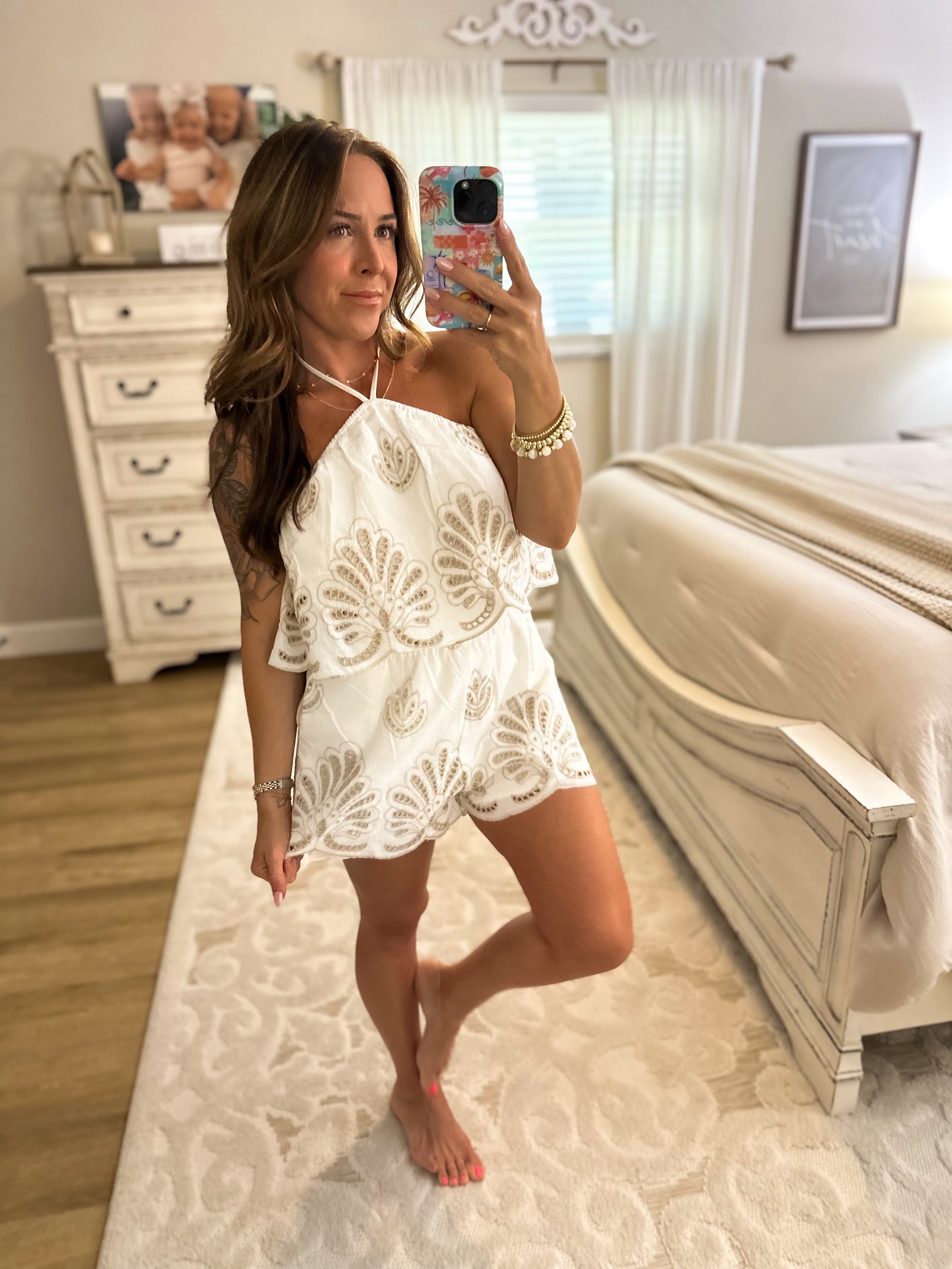 Christine Cotton Embroidery Romper