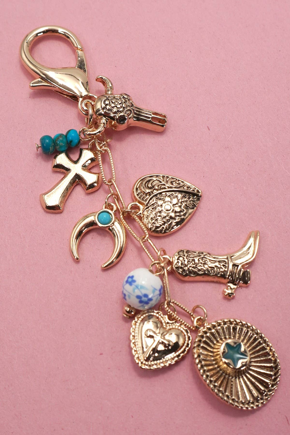Western Cross Bag Charm
