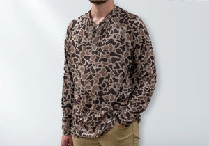 Combat Waterfowl Button Up Henley-Mosul