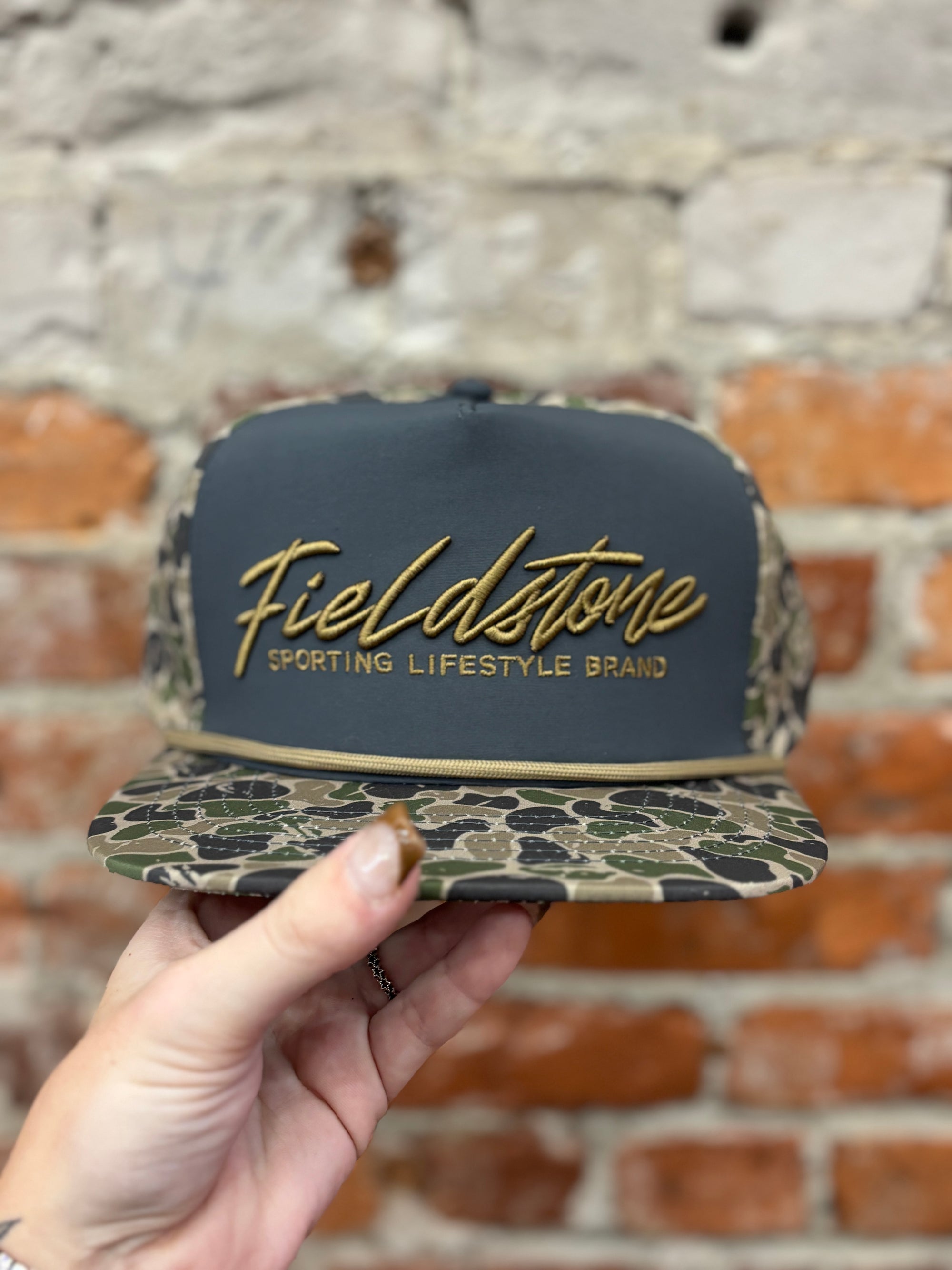 Fieldstone Script Logo Backwoods Bill Hat