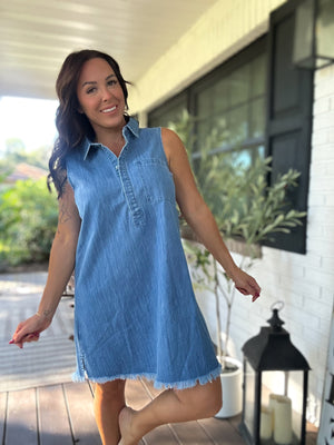 Charlsey Sleeveless Denim Dress
