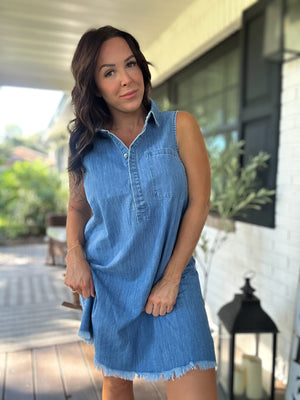 Charlsey Sleeveless Denim Dress