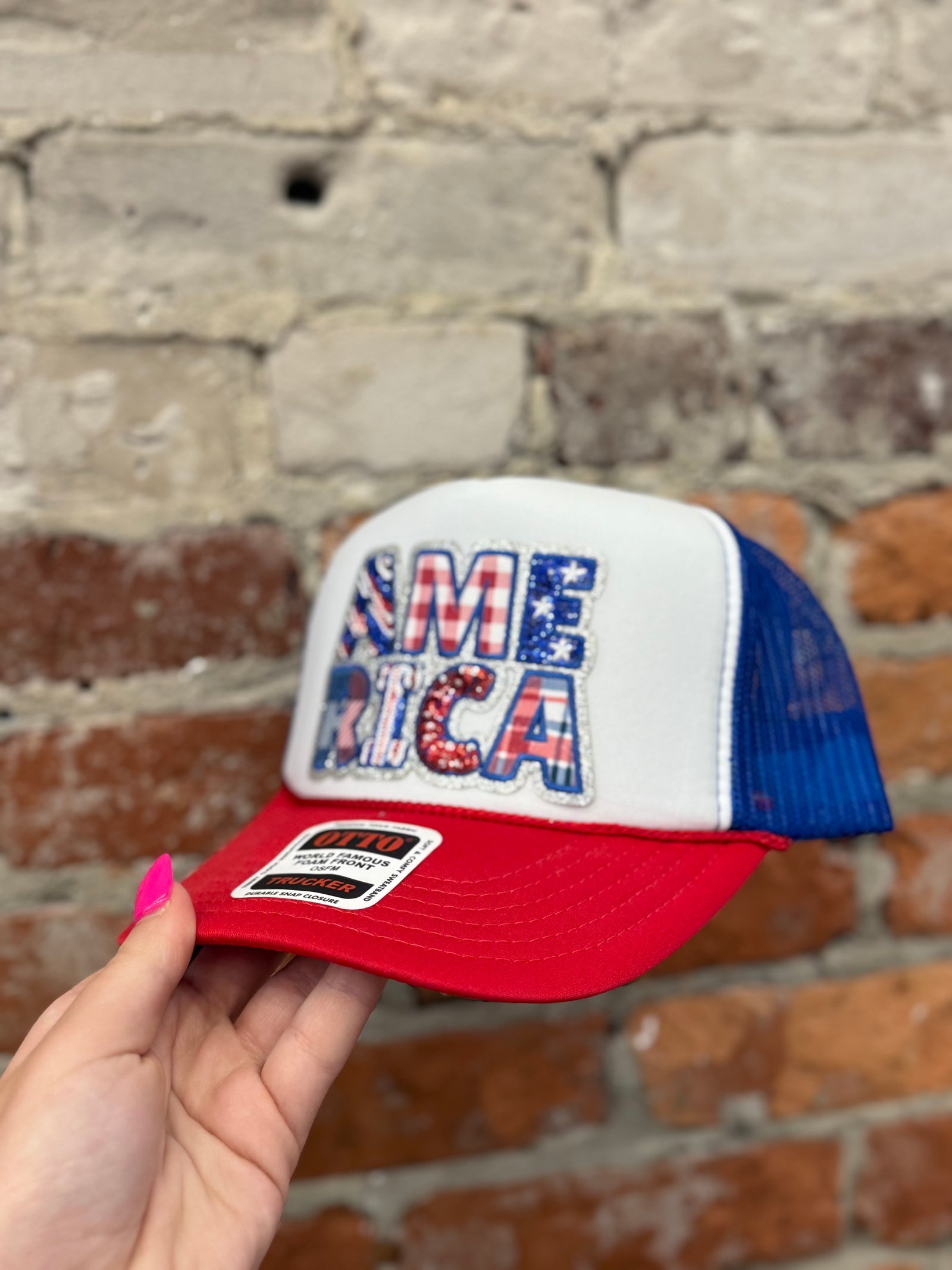 American Glitter Trucker Hat