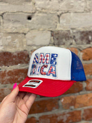 American Glitter Trucker Hat