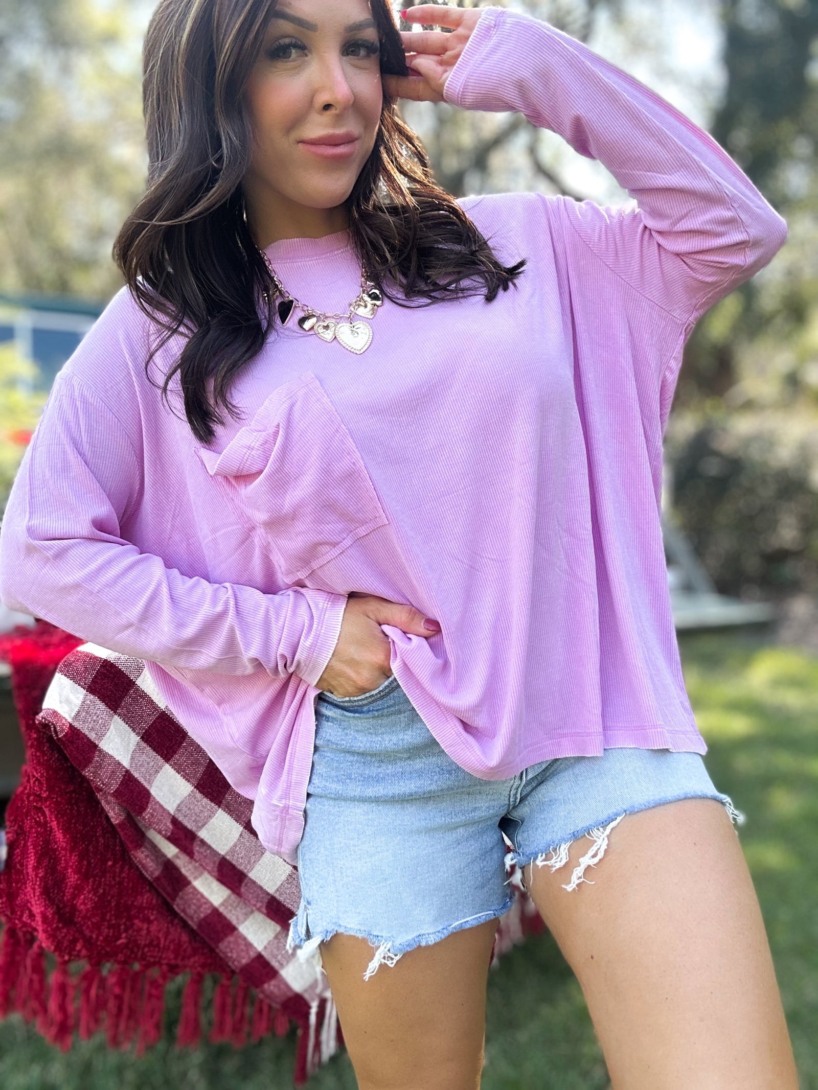 DOORBUSTER - Remi Ribbed Dolman Top - Candy Pink