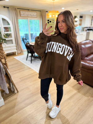 Whiskey/Hungover Reversible Mock Neck
