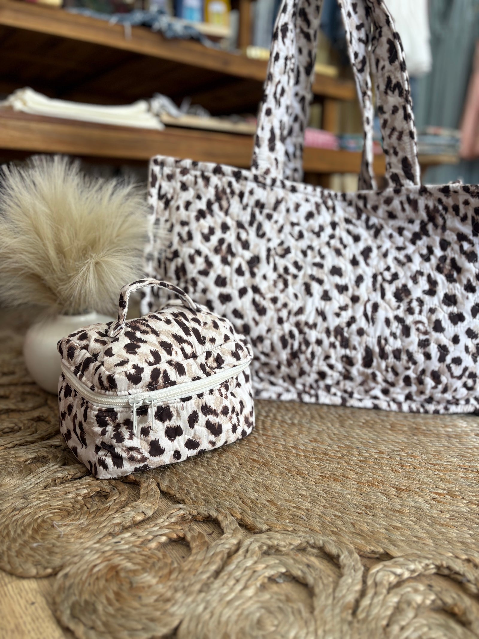 Kye Leopard Quilted Travel Case