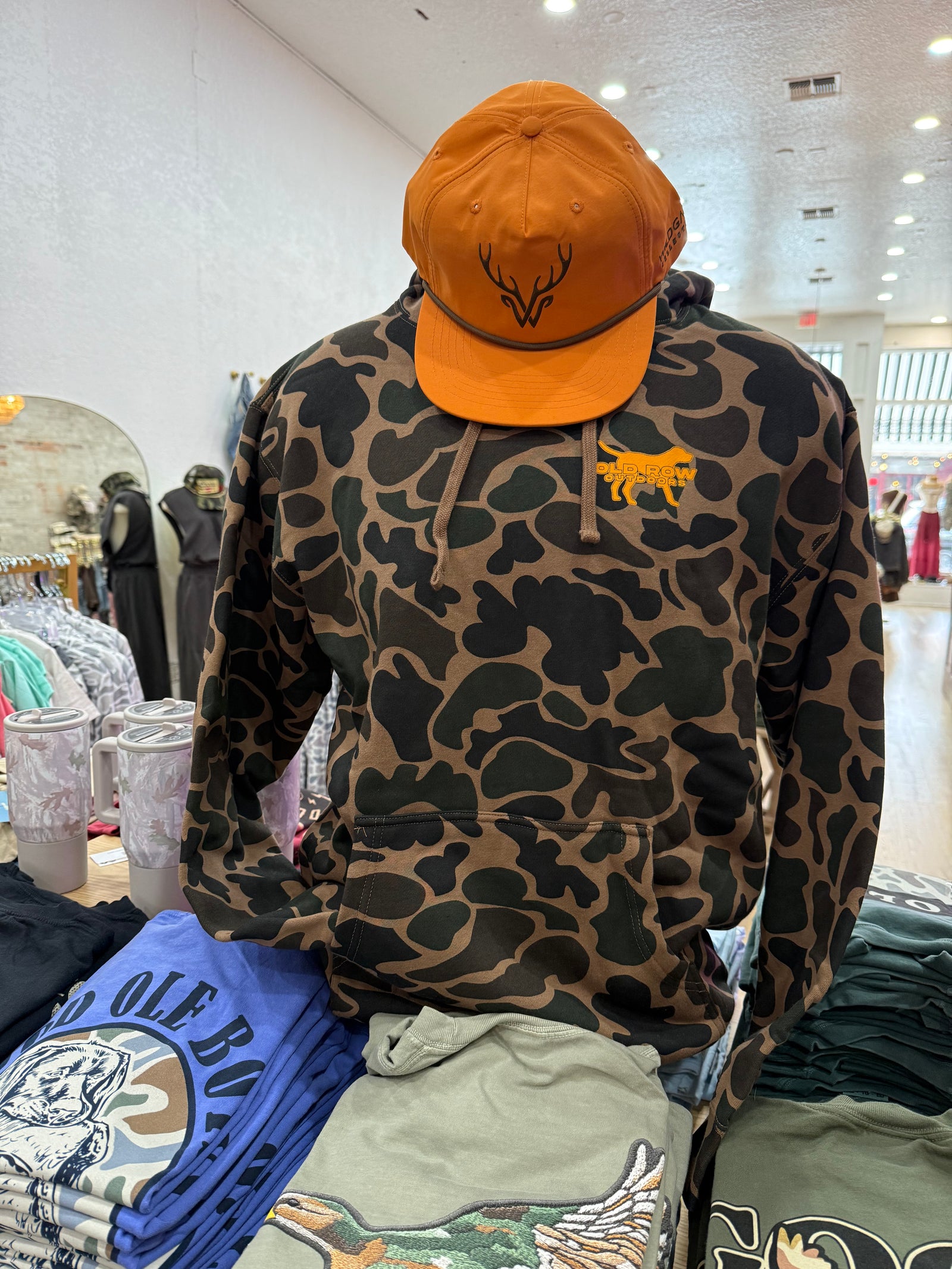 Old Row Duck Camo Hoodie - Orange