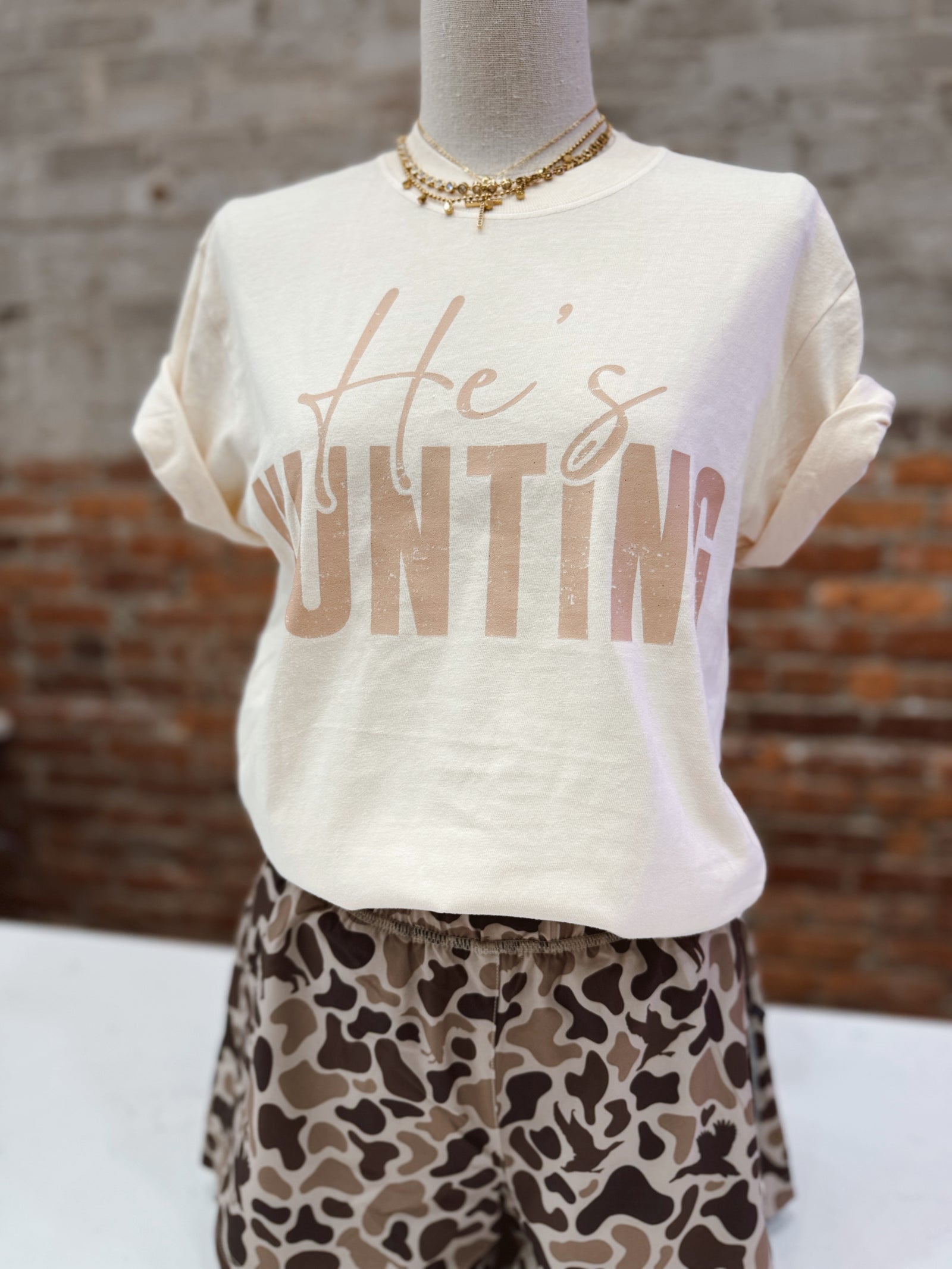 He's Hunting Comfort Colors Tee