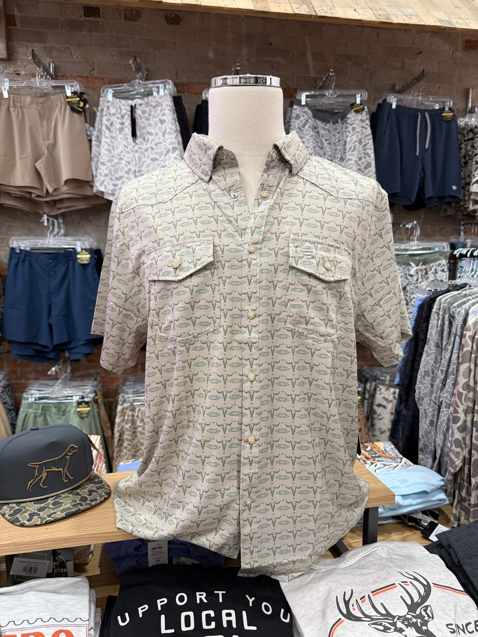 Burlebo Performance Western Shirt - Skull Rancher