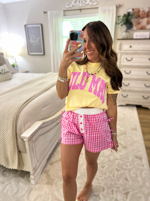 LuluMac Stripes Tee - Pink/Butter