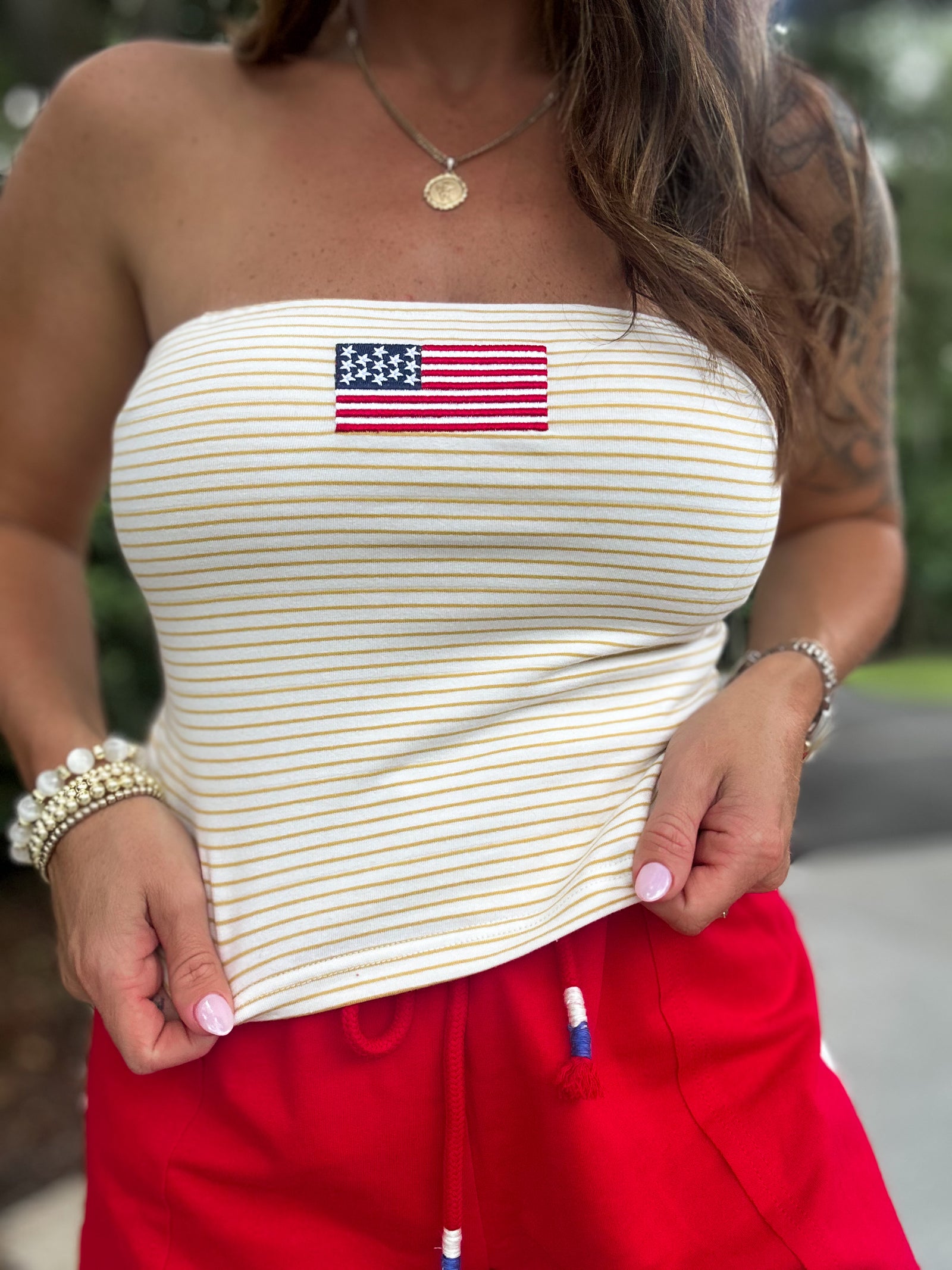 Darling Babe Stars and Stripes Tube Top