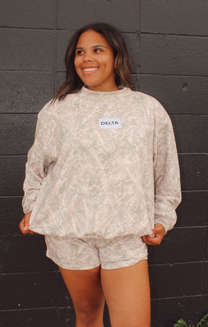Delta White Washed Camo Mockneck Set