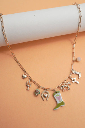 Giddy Up Boot Charm Necklace