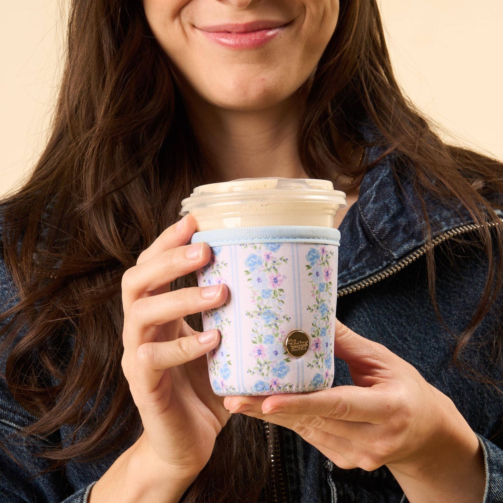 Sip Savvy Drink Sleeve-Petal Parade Blue Regular