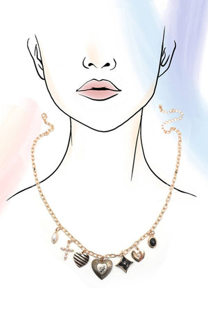 Vintage Heart Charm Necklace