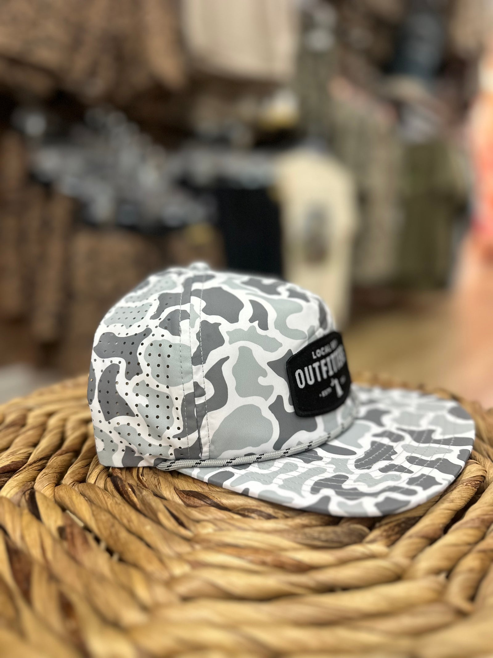 Local Boy Perforated Flat Brim Patch Hat