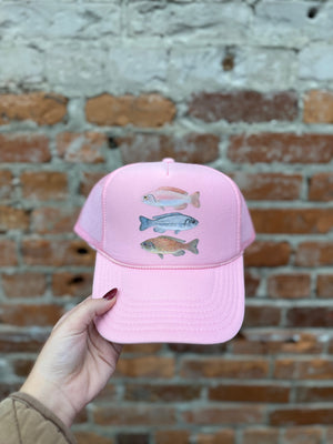 Down To Fish Pink Trucker Hat