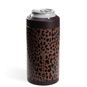 Brown Leopard HydroJug 16 oz Can Cooler
