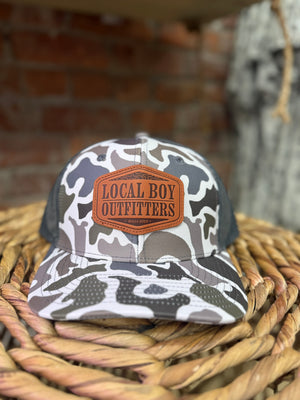 Local Boy Topo Leather Trucker Hat
