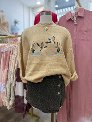 Everley Leopard Mini Skirt