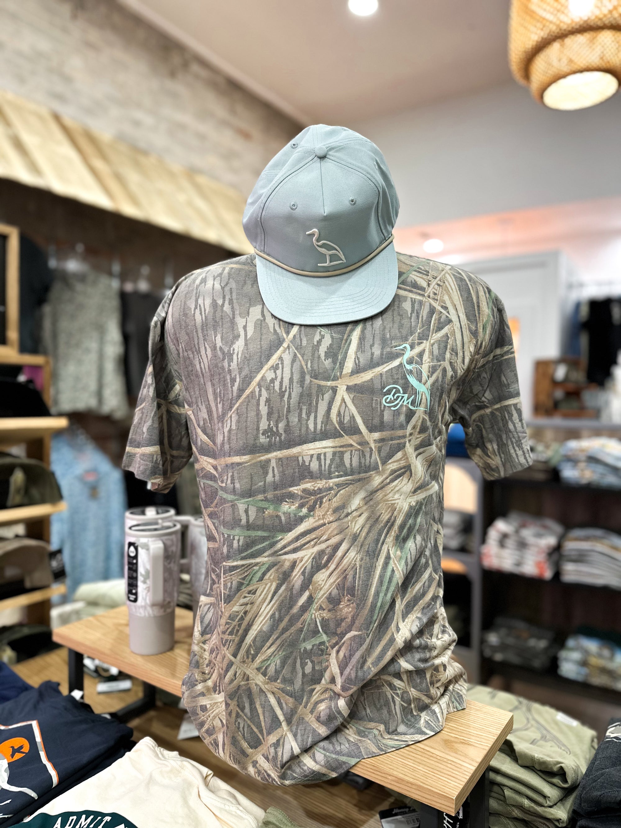 Dirty Marsh Bottomland Camo Backshore Logo  - Teal Series
