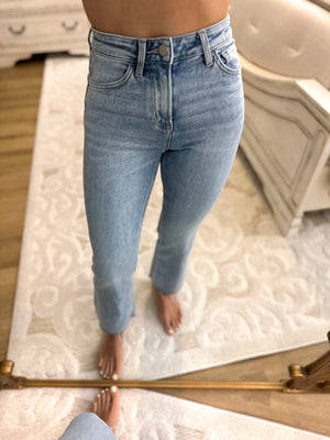 Larissa High Rise Kick Flare Denim Jeans