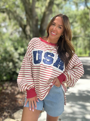 Proud American Girl Oversized Top