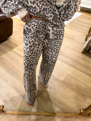 Lizzy Leopard Wide Leg Lounge Pants