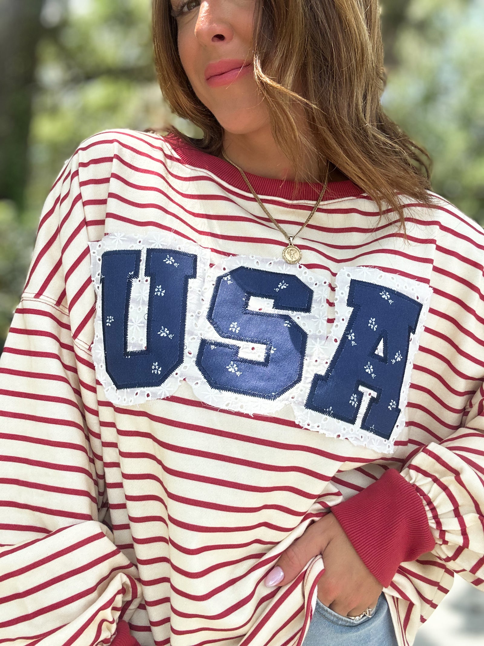 Proud American Girl Oversized Top