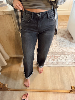 Danielle Mid Rise Slim Jeans - Black