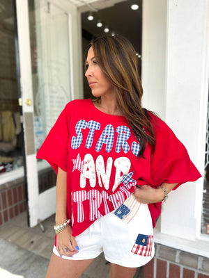 Liberty Lane Patchwork Top - Red