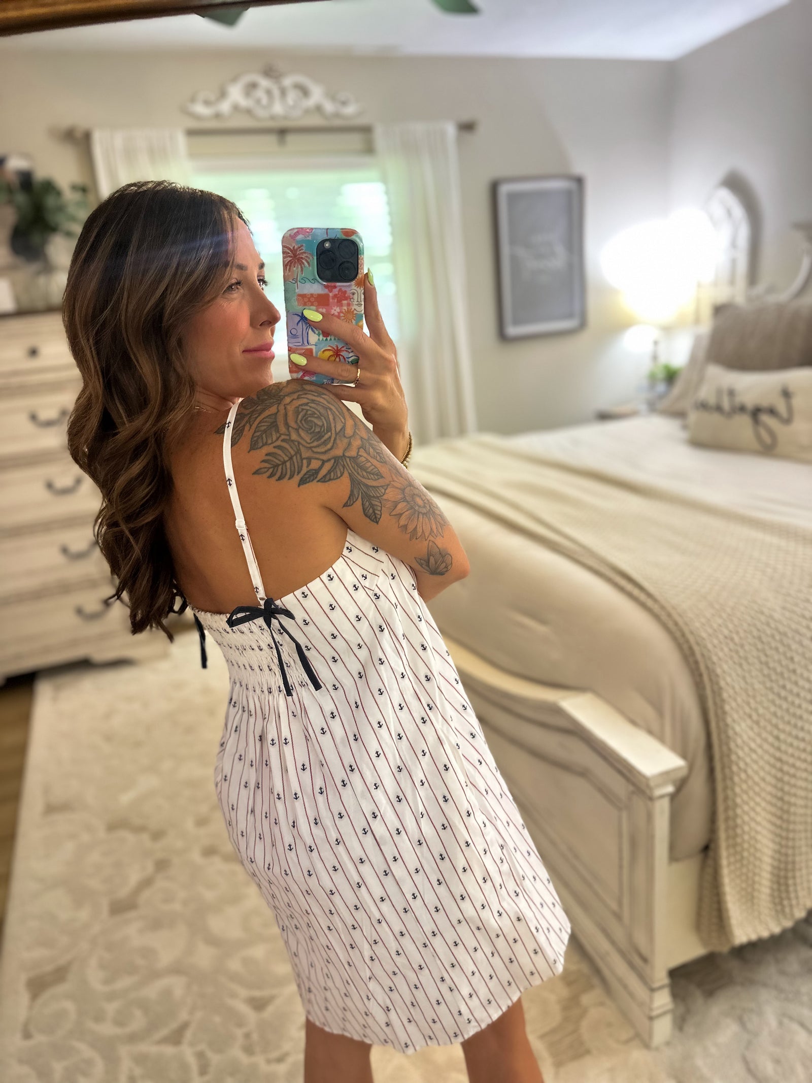 Sail With Me Anchor Babydoll Dress