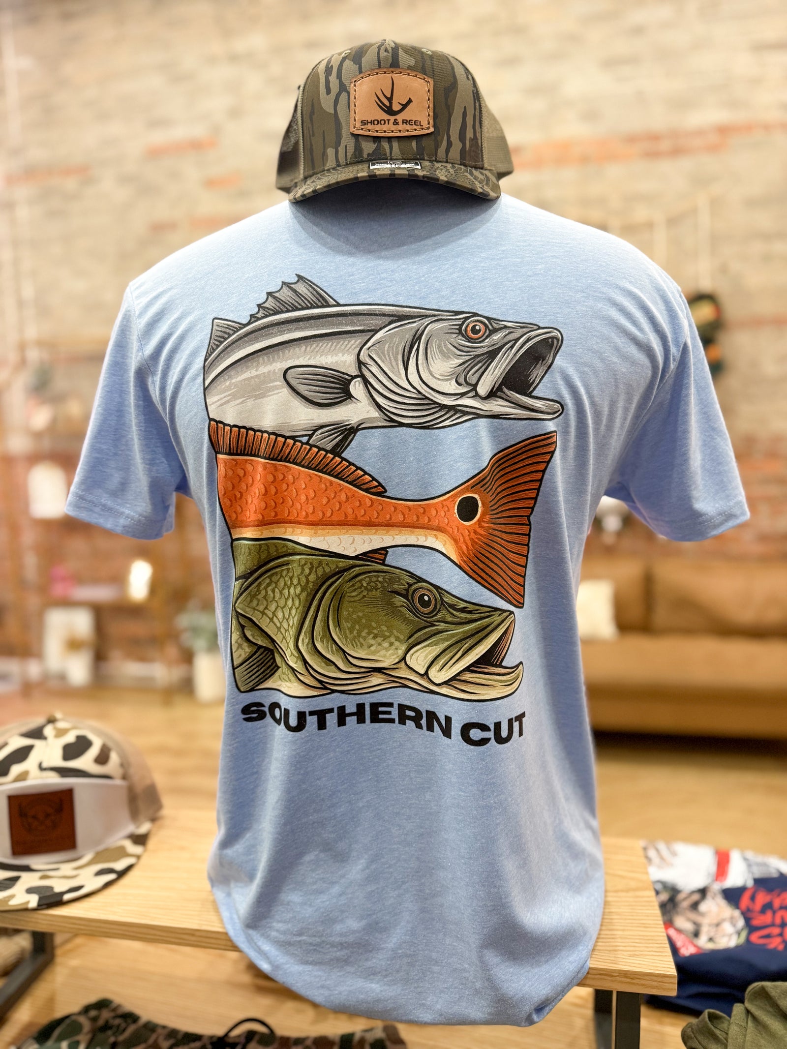 Southern Cut Stacked Catch Perfect Fit Tee