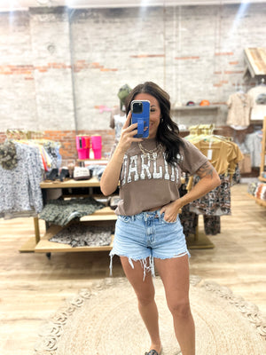 Camo Darlin' Comfort Color Tee - Brown