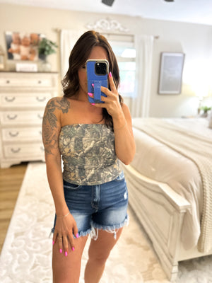 Bronwyn Bottomland Camo Tube Top