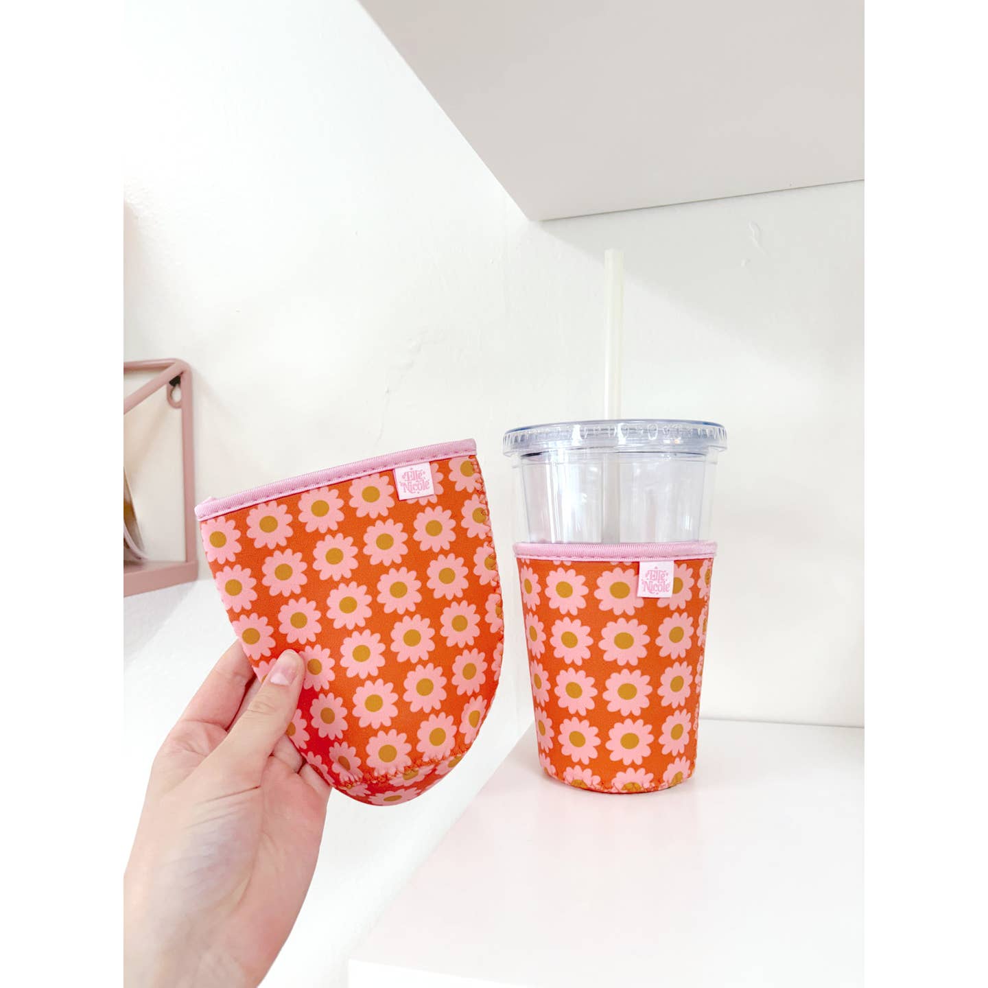 Iced Coffee Cup Cover - Boho Florals