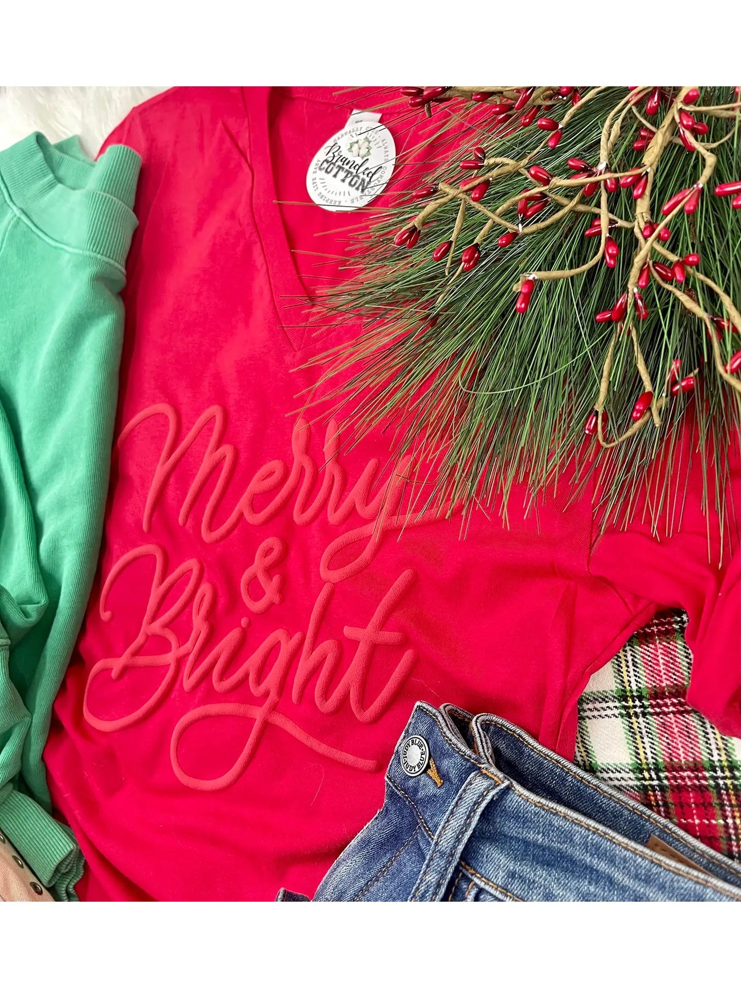 Merry & Bright Puff Tee - PREORDER