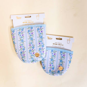 Sip Savvy Drink Sleeve-Petal Parade Blue Regular