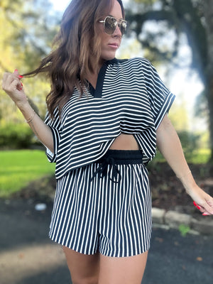 Running Errands Striped Two-Piece Set